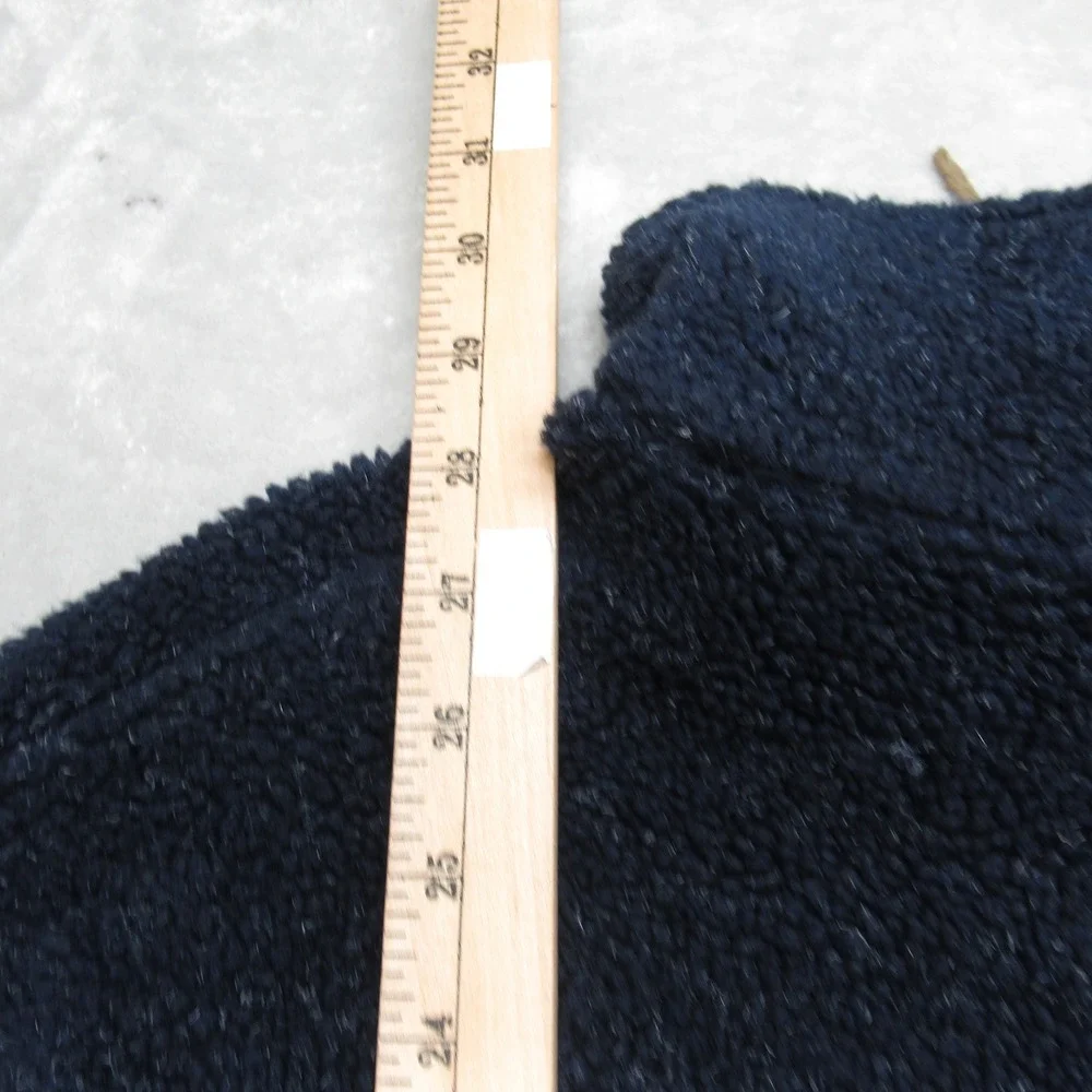 Pendleton Sweater Mens Large Blue‎ Pockets Fuzzy Sherpa Fleece 1/4 Zip Vintage